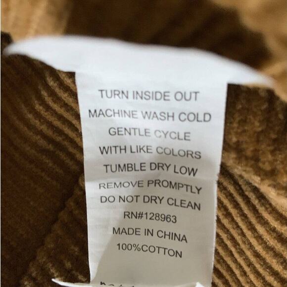Indigo Rein Skirt Junior Size 11 Corduroy Raw Hem Pockets Button Fly Mini Tan - Picture 9 of 9